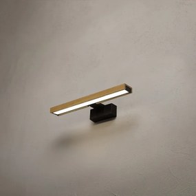 Brilagi - WOODY MIRROR 3 az 1-ben fürdőszobai LED tükörvilágítás LED/8W/230V IP44 fekete/tölgy