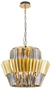 Csillár láncon DONNA 12xE14/40W/230V átm. 55 cm arany