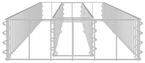 horganyzott acél gabion magaságyás 180 x 30 x 10 cm