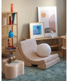 Világosbarna kordbársony gyerek puff Cloud – Wigiwama