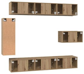 TV szekrény garnitúra 8 pcs kézműves tölgy 30.5 x 30 x 90 cm
