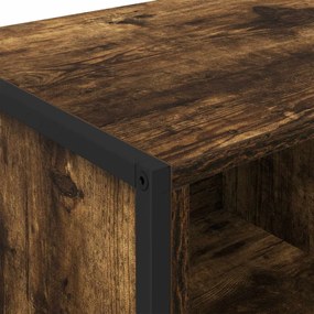 Széf fiókkal 2 pcs Füstös tölgy 81 x 36 x 150.5 cm Faanyag