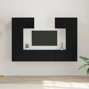 TV szekrény garnitúra 7 pcs Musta tammi 180 x 30 x 120 cm