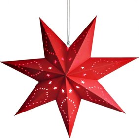 Karácsonyi papírcsillag hétágú STARLET 35 cm, piros