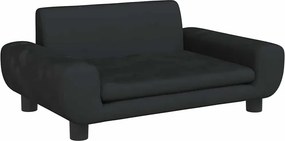 vidaXL fekete bársony kutyaágy 70 x 45 x 33 cm