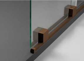 Prizma zuhanykabin_90x90, szálcsiszolt bronz (KTJ C39R+KTJ C39R)