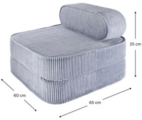 Kék kordbársony gyerek fotel Flip – Wigiwama