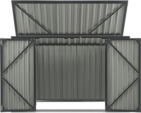 Fém tároló szemetes kukára zsanéros fedél 200×105×128cm