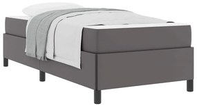 Ágykeret matraccal matracmal Szürke 90 x 190 cm Műbőr