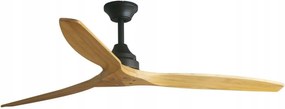 Faro Alo L mennyezeti ventilátor fekete/fa DC, csendes, távirányítóval
