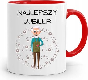 Ékszerésznek Piros Bögre Legjobb Ékszer nyomott mintával