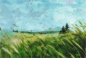 Flizelina Dekoratív Fotótapéta Hálószobába Zöld tájképek 104x70 Ragasztó