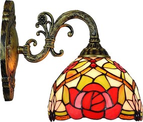 Brilagi - Tiffany vitrázs fali lámpa GARLAN 1xE27/40W/230V