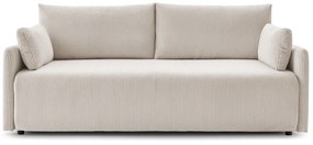 Bézs kordbársony kinyitható kanapé 211 cm Marcel – Bobochic Paris