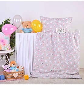 EMI Nyuszik gyermek pamut ágyneműhuzat, Gyerekgarnitúra 90x130 + 45x65