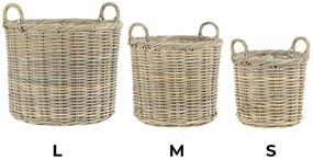 Rattan virágcserép műanyag belsővel - különböző méretekben Méret: M