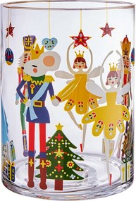 CHRISTMAS DELIGHT üveg szélfogó 20 cm , diótörő