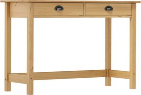 vidaXL Hill 2 fiókos tömör fenyőfa tálalóasztal 110 x 45 x 74 cm
