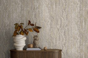 Holden Decor Textura Tinos arany-ezüst márvány mintás fémhatású vlies tapéta – 66161