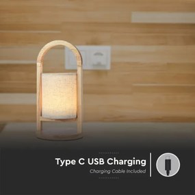 LED Dimmelhető újratölthető érintős asztali lámpa LED/1,5W/5V 3000K 1800 mAh bézs