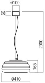 Redo 01-4542 - LED fényerőszabályozható zsinóros csillár ONDULA LED/16W/230V bézs/füstszínű