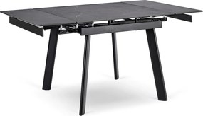 Stół LARES Ceramiczny Rozkładany 90-150 cm Czarny Marmur/Czarny