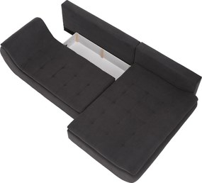 Ülőgarnitúra, szürkésbarna/sárga, szövet, jobbos, BRATO