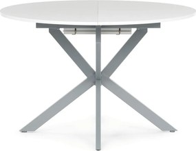 Jídelní stůl rozkládací 120-160x120 cm, melamin, bílá, DT-I1120 WT