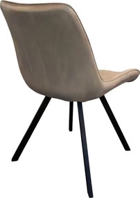 Étkezőszék, szürkésbarna Taupe Velvet szövet/fekete, SAMIRA