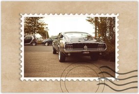 Plakátok 60x40 Ford Mustang Fekete-fehér