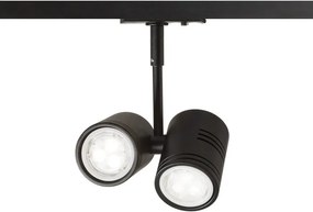 RENDL BEEBA II egyáramkörös sínre fekete 230V LED GU10 2x8W