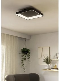 Eglo 901252 - LED Dimmelhető mennyezeti lámpa LORETELLO LED/12W/230V fekete + + távirányító