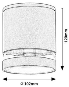 Rabalux 7817 - Kültéri spotlámpa ZOMBOR 1xGU10/35W/230V kerek IP54
