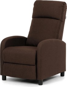 Polohovací křeslo, hnědá, látka, TV-W3397 BR2