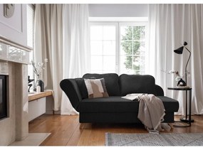 Antracitszürke kordbársony heverő (bal oldali) Chic Charlotte – Miuform