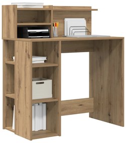 vidaXL Íróasztal Tárolóval Artisan Tölgy 90x48x101.5 cm Szerelt fa