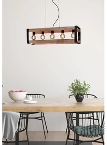 Csillár zsinóron VARNA 5xE27/40W/230V tölgy