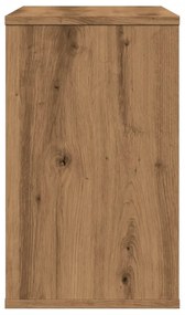 kézműves tölgy színű szerelt fa kisszekrény 60 x 30 x 50 cm