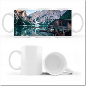 Fényképes bögre Hegyi tó és házikó