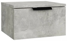 2 db betonszürke falra szerelhető éjjeliszekrény 34x30x20 cm