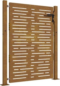 vidaXL Corten acél kerti kapu 100x150 cm, négyzet alakú kivitelben