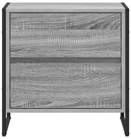 vidaXL Éjjeli asztal 2 pcs Szürke Sonoma 50 x 39.5 x 50 cm Faanyag