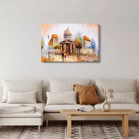Kép - Festett városi emlékmű (90x60 cm)