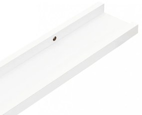 2 db fehér fali polc 115 x 9 x 3 cm