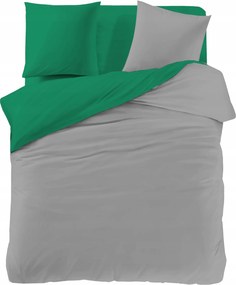 Kétoldalas Ágyneműhuzat Garnitúra 160x200 Szürke-zöld