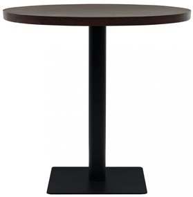 kerek, sötét hamuszínű MDF/acél bisztró asztal 80 x 75 cm