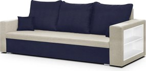 Háromszemélyes kinyitható kanapé SAMI Sötétkék/krém
