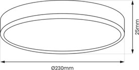 LED mennyezeti lámpa MAQ LED/18W/230V 3000/4000/6500K IP40 fekete