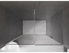 Mexen Velar, tolózuhanyajtó nyitáshoz 150 cm, 8mm szürke üveg, króm, 871-150-000-41-01