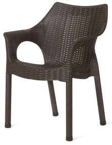 Cambridge Dark Brown rattan szék 61 x 54 x 80 cm